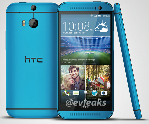 HTC One M8'in mavi rengine ait basın görseli sızıdırıldı