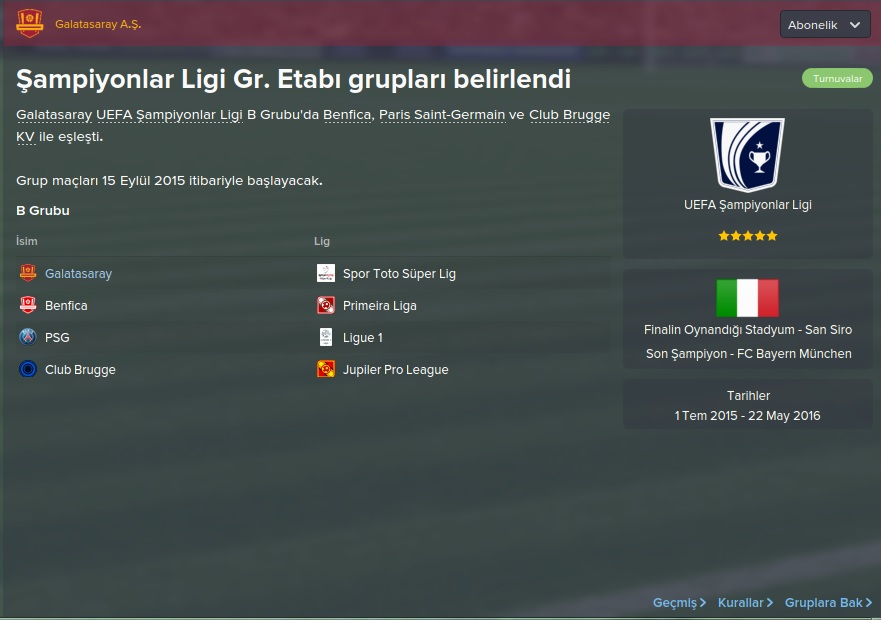  Galatasaray İle Yeniden Eski Günlere (FM 2015)
