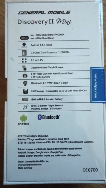  Satılık General Mobile Discovery 2 Mini - Sıfır