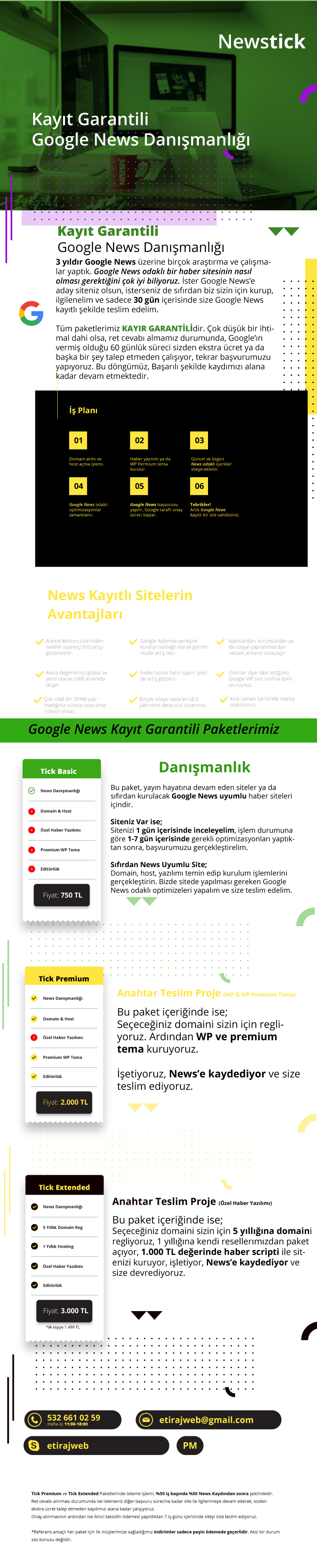 Anahtar Teslim Google News Kayıtlı Site Hizmeti | Google News Danışmanlığı