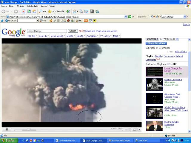  9/11'le ilgili belgesel film GOOGLE VIDEO'yu YAYINDAN KALDIRILDI!!!