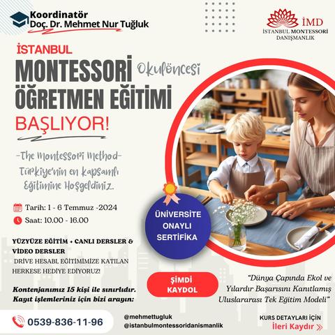 MONTESSORI EĞİTMEN EĞİTİMİ KARİYERİNİZDE BİR DÖNÜM İstanbul Montessori danışmanlık ve akademisi