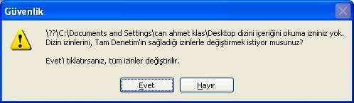  Win Xp şifrelenmiş dosya Erişim engellendi hatası