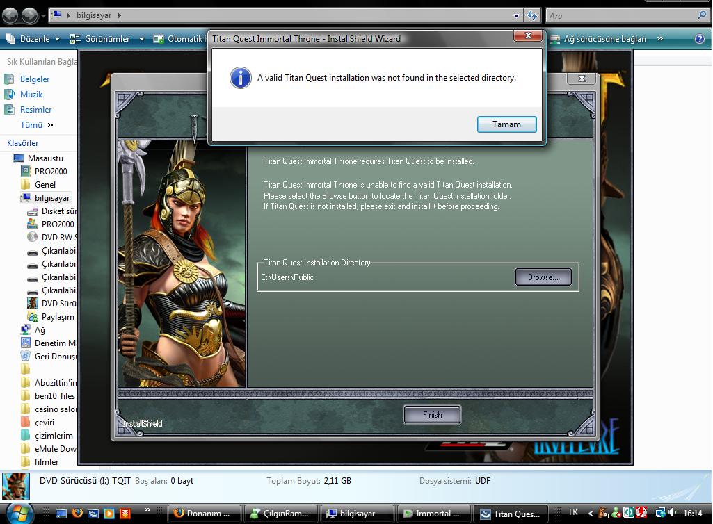  Titan Quest yükleme sorunu