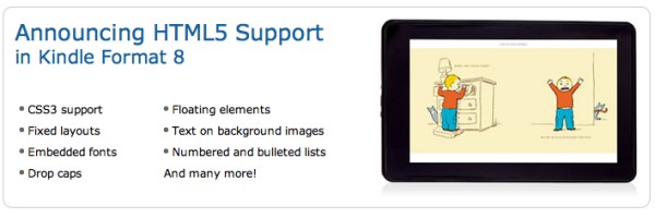Amazon'un yeni e-kitap formatı HTML 5 desteği getiriyor