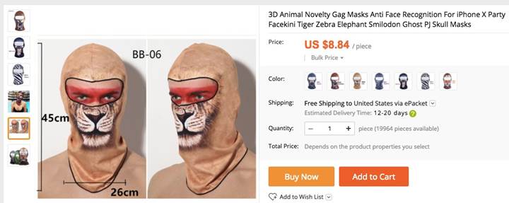 Face ID fırsata dönüştü: iPhone X için yüz maskesi satılıyor