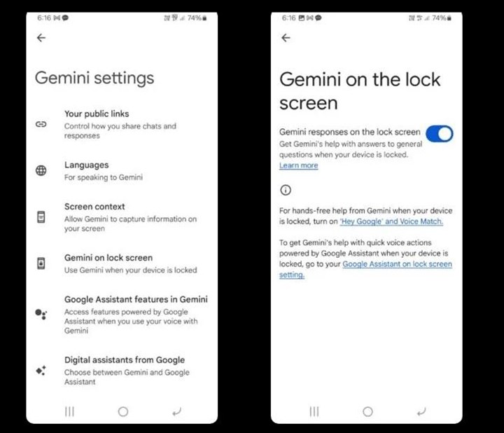 Android telefonlar kilitliyken, artık Gemini'ye soru sorulabiliyor