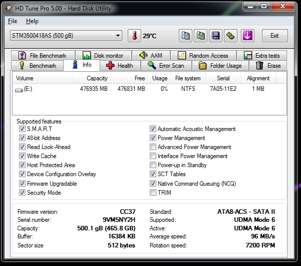  [SATILDI] MAXTOR STM3500418AS