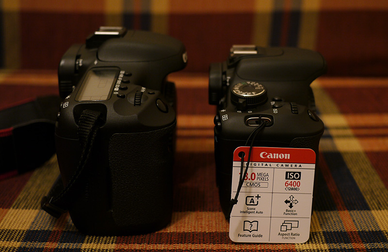  Canon 7D vs Canon 600D vs Panasonic GH1(2) fotoğraflı boyut karşılarştırması