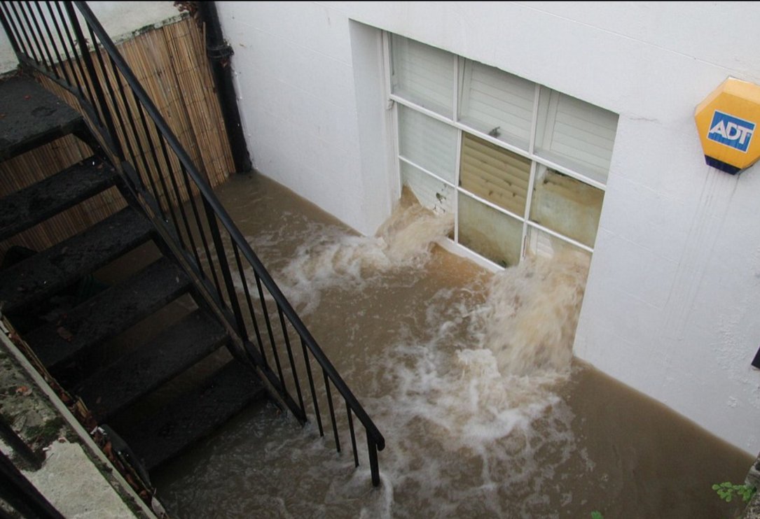 Getting the water. Flooded Basement. Flooding Houses. Inside Flood House. Boundary flooding in a well.