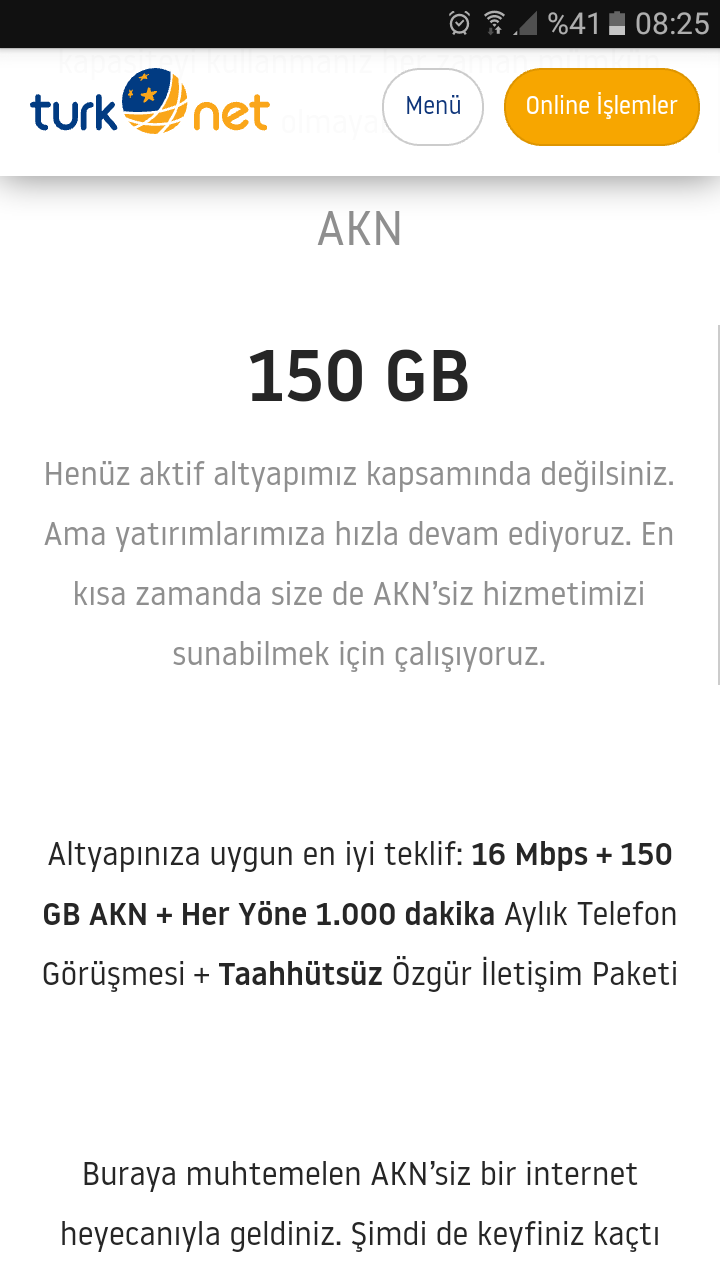 Türknet Fiber Sorgulama Açıldı!