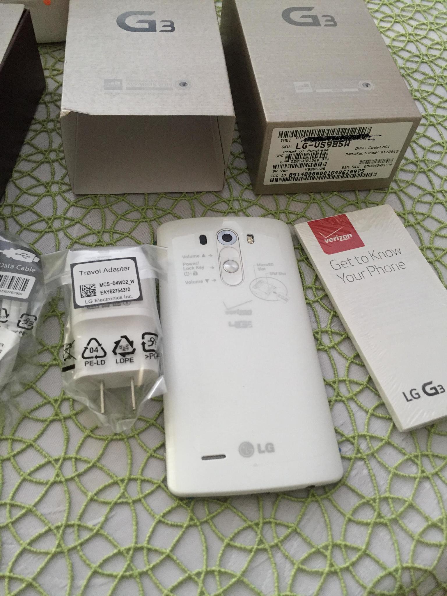  LG G3 sıfır beyaz 999tl