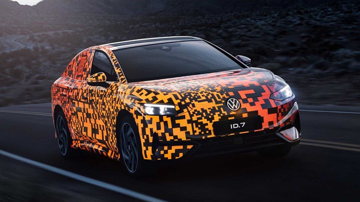 Volkswagen ID.7 elektrikli sedan, dijital kamuflajıyla CES 2023'te tanıtıldı