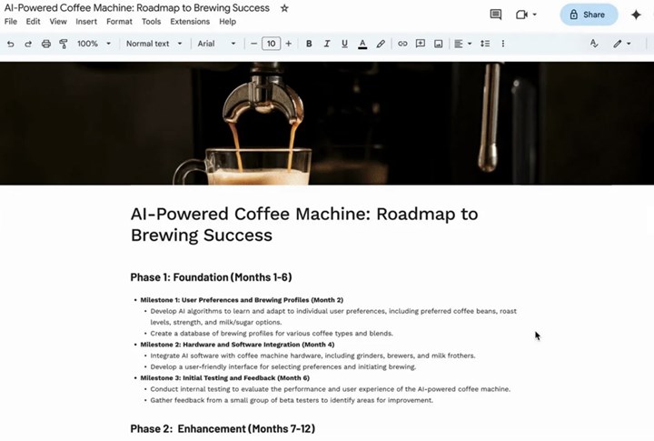 Google Docs'un yeni özelliği: İçerik oluşturmada yapay zeka desteği