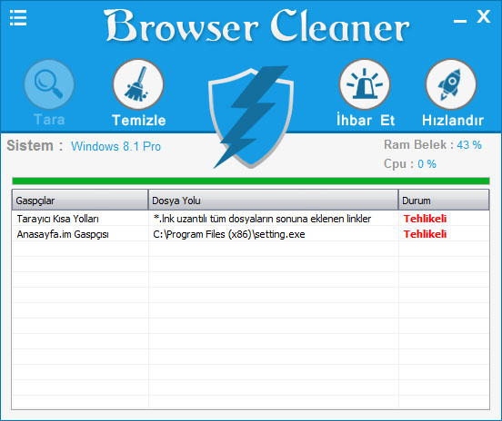 Browser cleaner