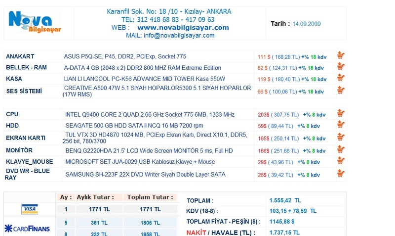  100$ civarı Ekran kartı tavsiye (az biraz aşağı yukarı olur)