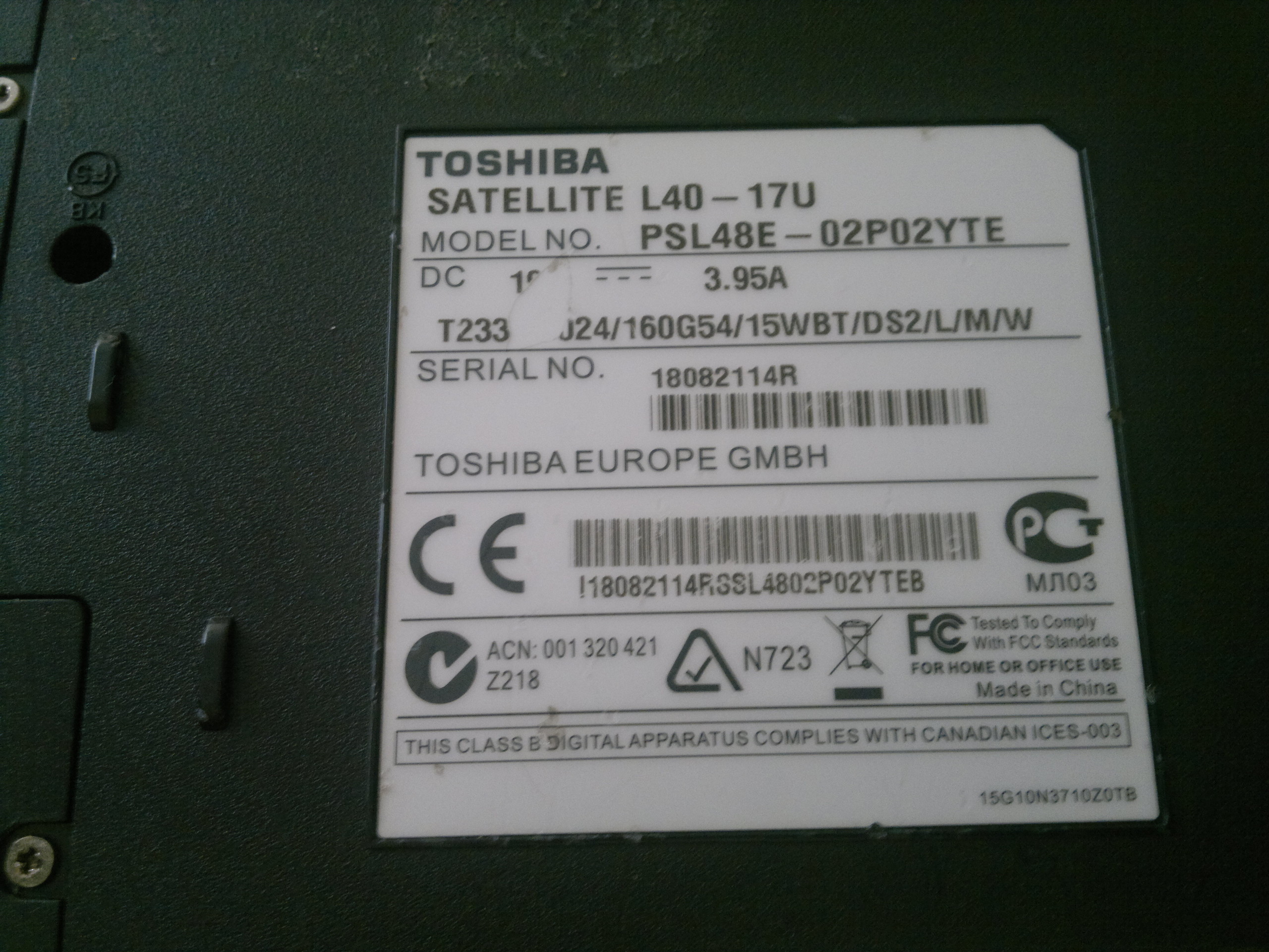 Toshiba satellite l655 1h2 схема