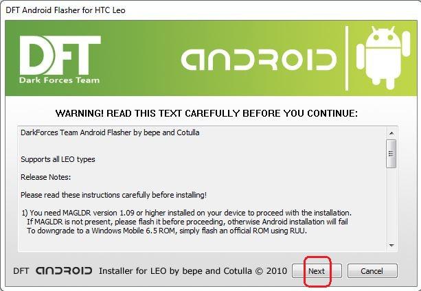  [NAND] htc HD2 (Leo) için Android  Kurulum Rehberi