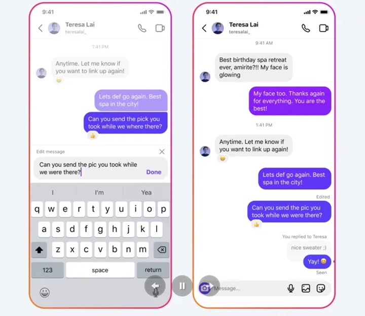 Instagram'a yeni özellikler geldi: Direkt mesajlar düzenlenebilecek