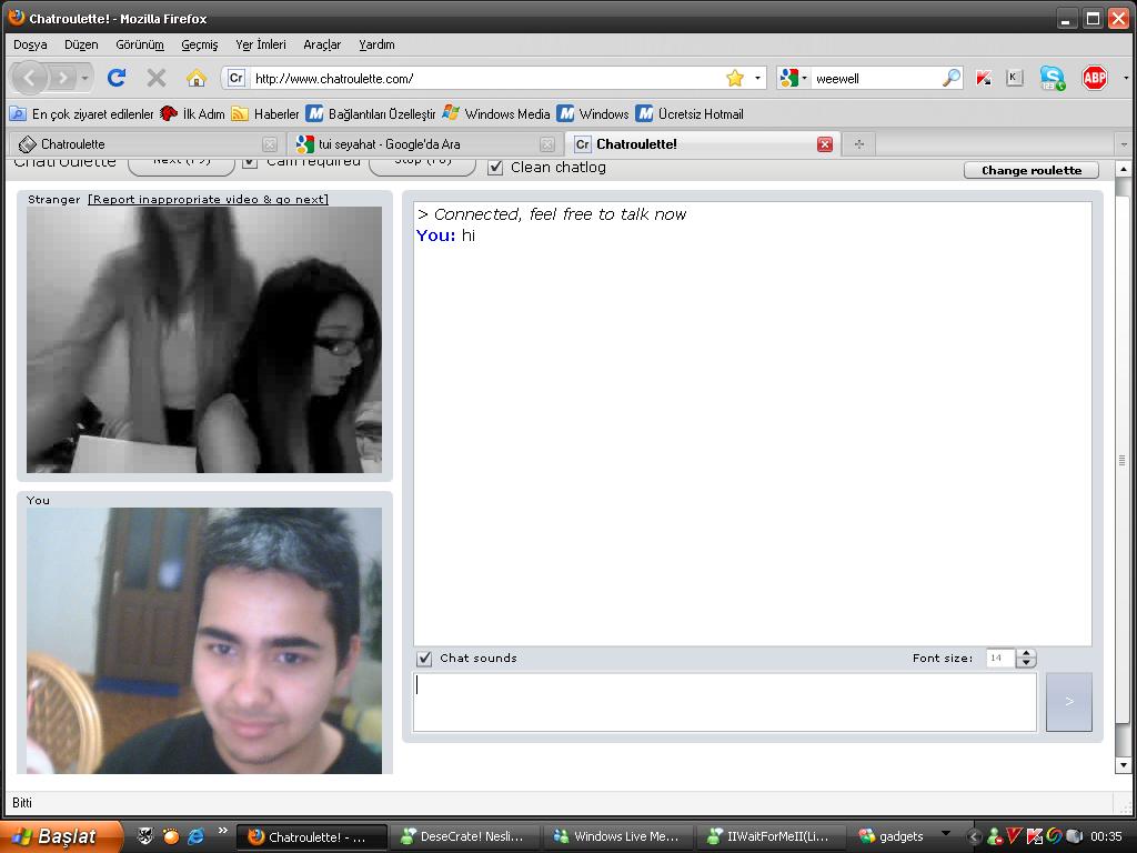  BENİM TİP TE SORUN MU VAR? CHATROULETTE DE KIZLAR KACIYOR :S