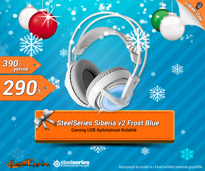  YILBAŞI KAMPANYASI Steelseries Siberia V2 Kulaklık-Frost Blue