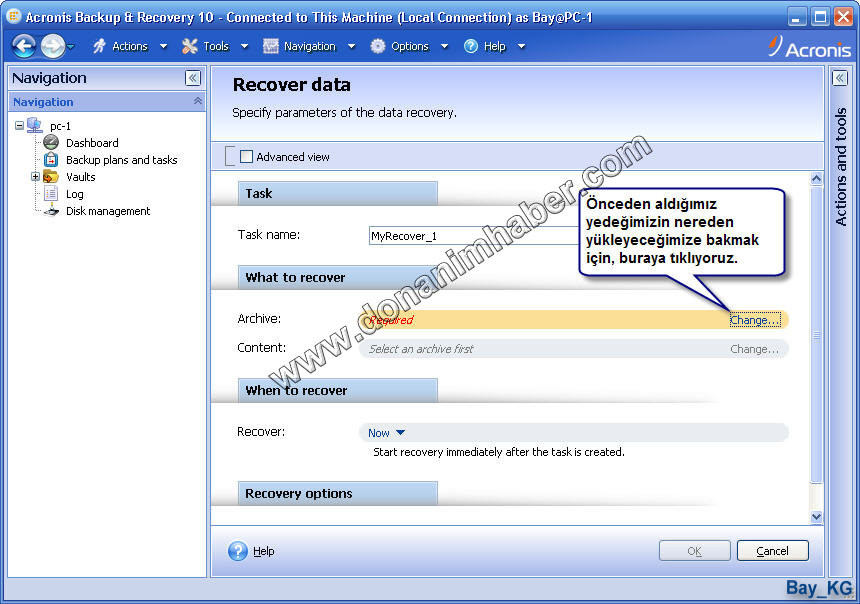  Acronis Backup & Recovery Server + Universal Restore (Resimli Anlatım)