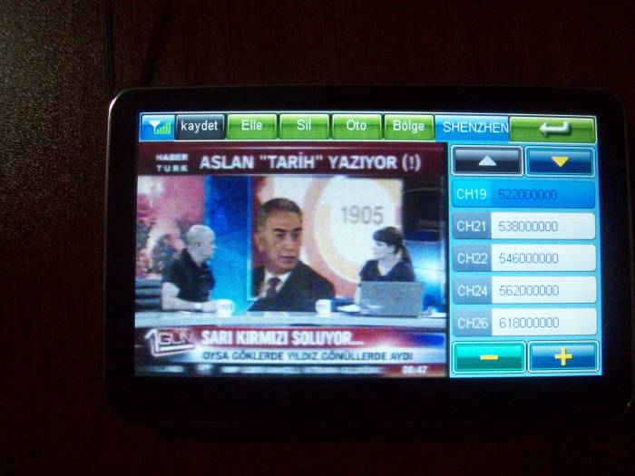  5' GPS NAVİGASYON+FM VERİCİ+ANALOG TV+BLUETOOTH+ÖZEL TUTUCU