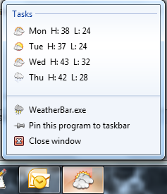  Windows 7 Görev Çubuğunda Hava Durumu Göstergesi