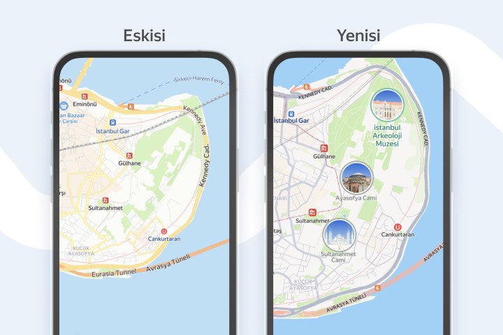 Yandex Maps, Türkiye'de daha gerçekçi ve daha kullanışlı görünüme kavuştu