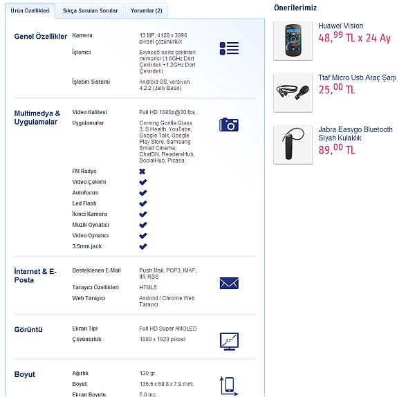 Samsung Galaxy S4'ün Türkiye satış fiyatı resmiyet kazandı, işte detaylar!