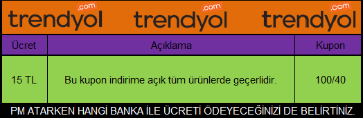 ...TÜKENDİ... TRENDYOL 100/40 TANE 15 TL - STOK:3  >HIZLI VE GÜVENİLİR<