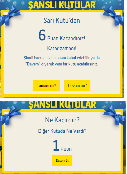  TURKCELL ŞANSLI KUTULAR (Sarı Kutu içerir)