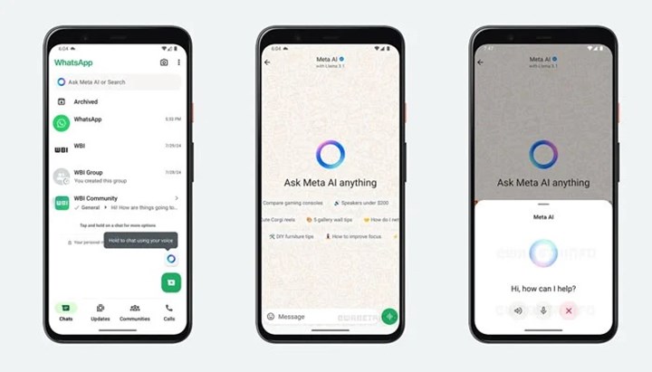 WhatsApp, Meta AI ile sesli sohbet modu üzerinde çalışıyor