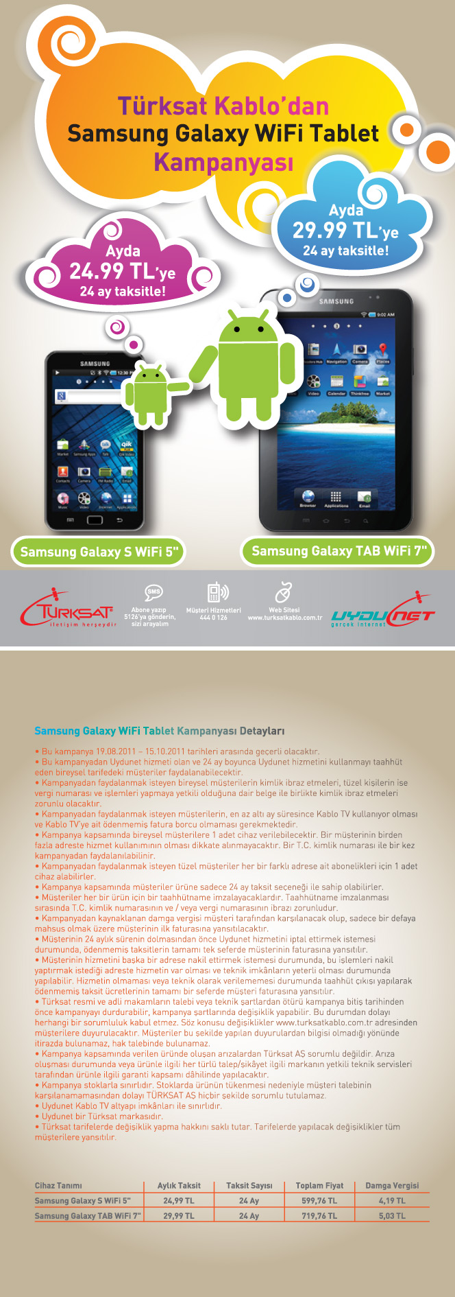  24.9TL taksitle Samsung Tablet kampanyası - Turksat