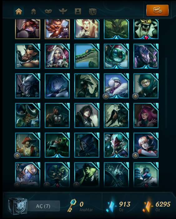 Günlük hextech konusu koleksiyon hesabım