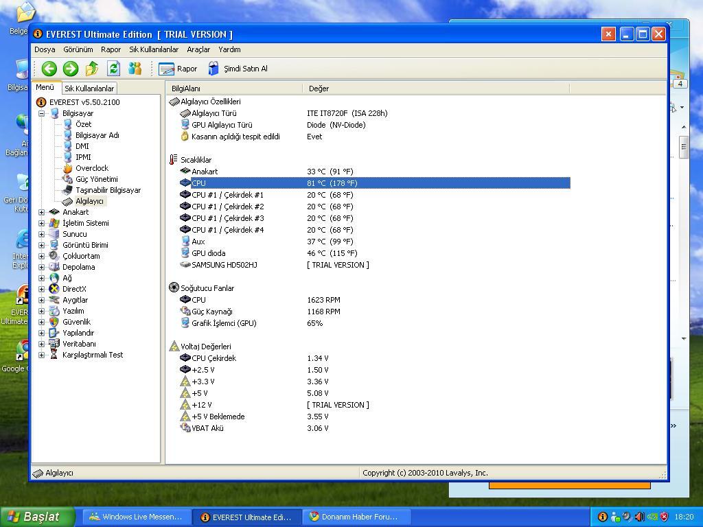 Athlon x4 635 sıcaklık sorunu