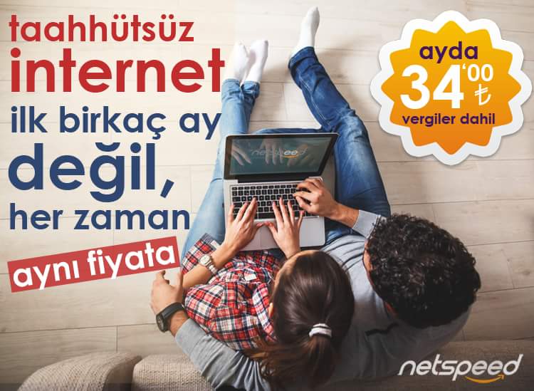 32 Mbps'e Kadar 150 GB AKN - 52 TL Netspeed Tahhütsüz Yeni Tarifeler