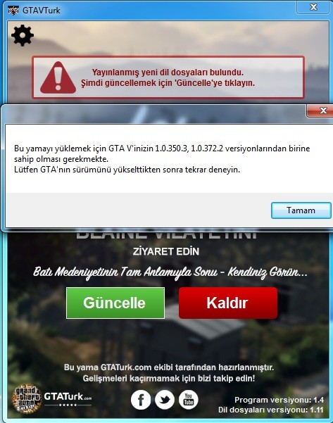  GTAVTurk - GTA V Türkçe Yaması V1.2 Çıktı