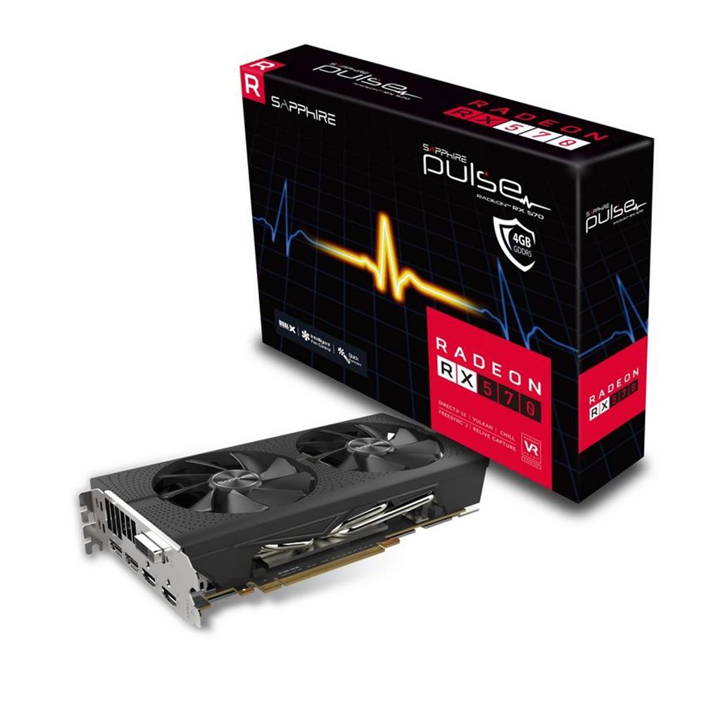 Sapphire RX570 PULSE OC GDDR5 4GB 256Bit Çift Fanlı DX12 Ekran Kartı