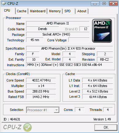 AMD'nin Phenom II X4 920 işlemcisi hava soğutmayla 4GHz'i gördü