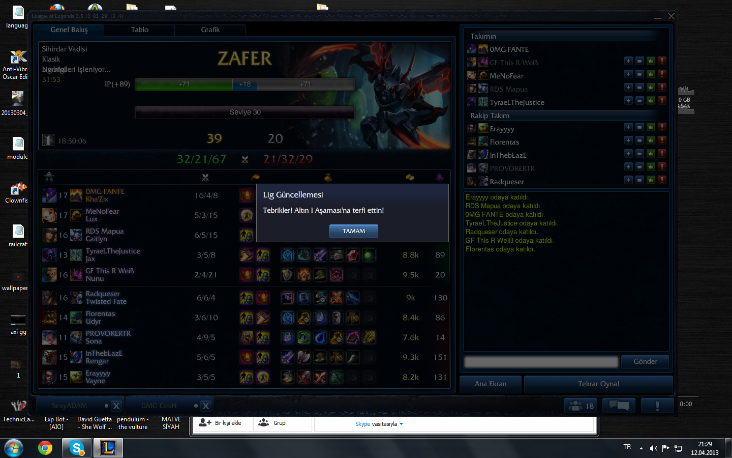  0MG FANTE Ranked Günlüğüm[sezon 3 değişimi]
