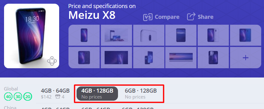 1679 TL Meizu X8 128GB/Snpdrgn 710/4GB/UFS 2.1/12MP(IMX362)+20MP(IMX376)/6.15'(1080x2200)