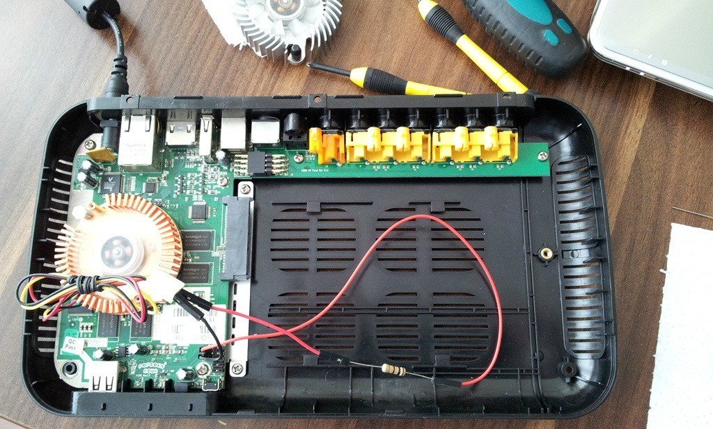  Popcorn Hour A-200 için fan mod ve karton egzoz