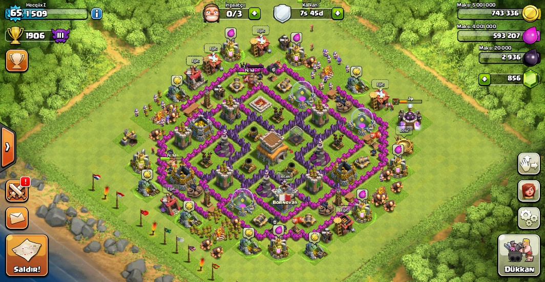  [SATIŞ] STEAM OYUNU ILE TAKASLIK Clash of Clans 65 Lv Köy