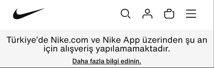 Nike internet siparişlerini durdurdu, gerekçe vergi düzenlemesi