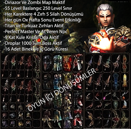 ★Titan Kro Çöl Dönüşümlü ★ ★★ Hepsi ★ Bron Ay Kılıcı ★55-250★VizyonMt2★