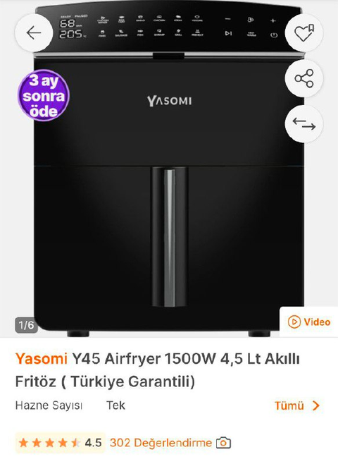 Airfryer Kızartma Makinesi Fırsatları