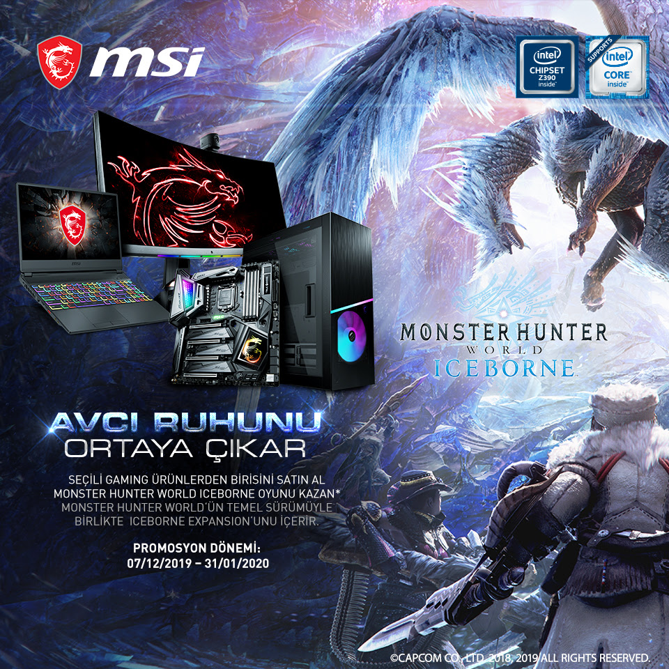 MSI'dan MONSTER HUNTER WORLD: ICEBORNE Oyun Kampanyası