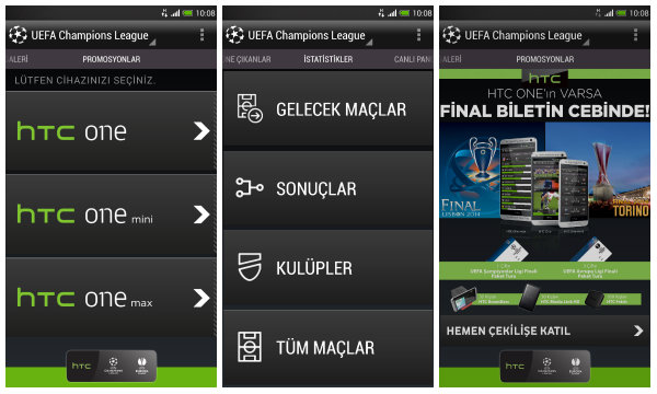 HTC, FootballFeed kullanan One serisi sahiplerini Avrupa kupası finallerine götürüyor