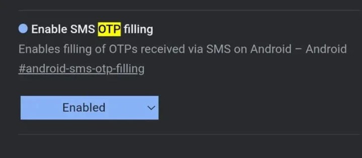 Android için Google Chrome, SMS kodlarını otomatik girecek
